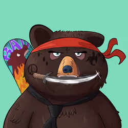#4335 • Grubby Suave Ink Bear