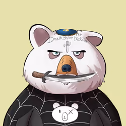 #1261 • Curvy Wuzzy Albino Bear