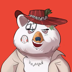#1422 • Corny Tweedy Albino Bear