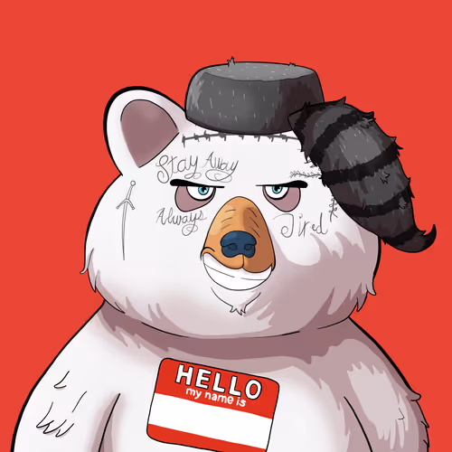 #4606 • Fiery Tidy Albino Bear