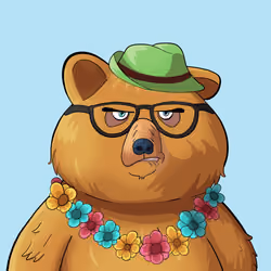#5035 • Wuzzy Puffy Toffee Bear