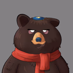 #2844 • Classy Sandy Dark Bear