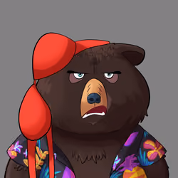#1639 • Wooly Curvy Black Bear