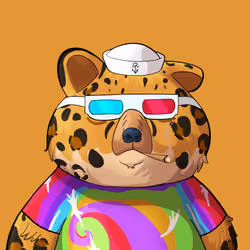 #2053 • Moody Puffy Leopard Bear