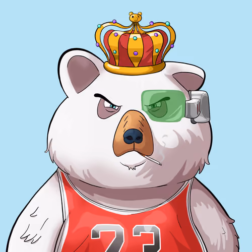 #5298 • Drunky Big-Nasty Albino Bear