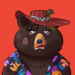 #419 • Cakey Edumacated Dark Bear
