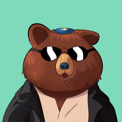 #1737 • Puffy Frisky Coffee Bear