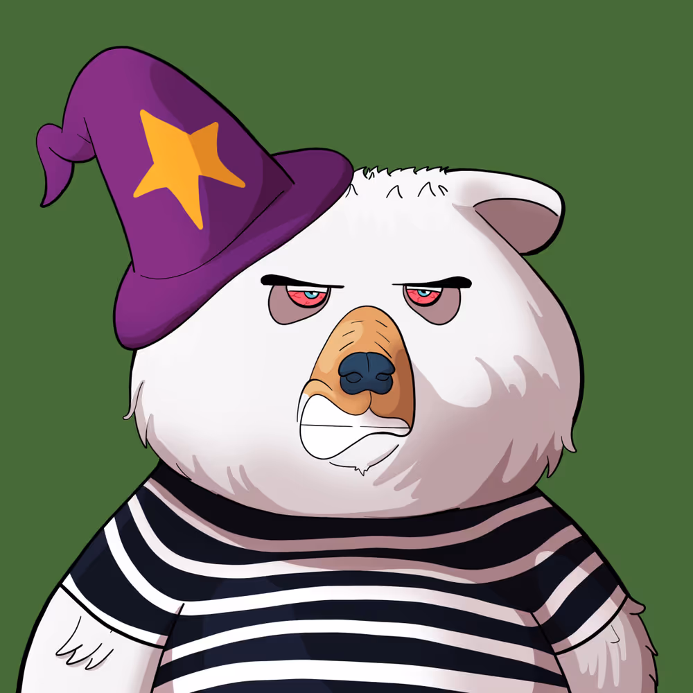 #5514 • Sludgy Wooly Albino Bear