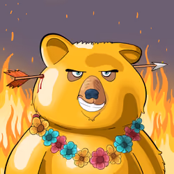 #1296 • Fiery Mooshy Trophy Bear