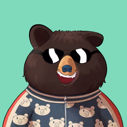 #4382 • Knuckles Fluffy Dark Bear