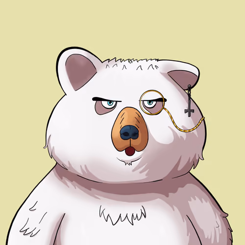 #3315 • Nasty Silky Albino Bear