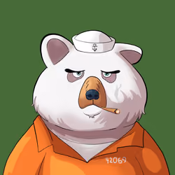 #644 • Fuzzy Suave Chalky Bear