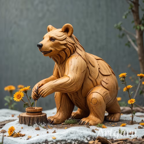Wooden bear