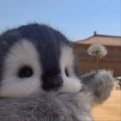 Penguin and dandelion