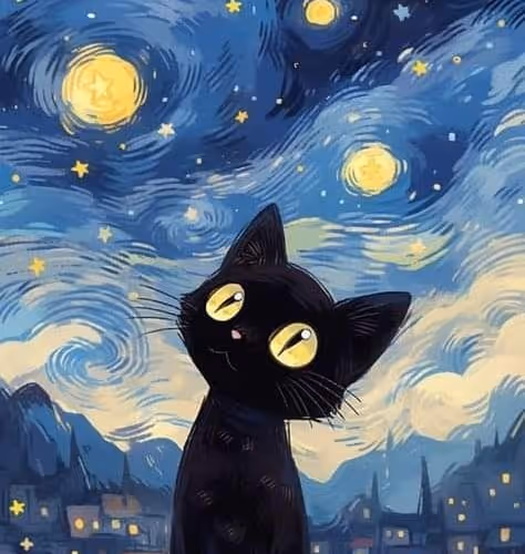 Watercolor Paintings With Cat