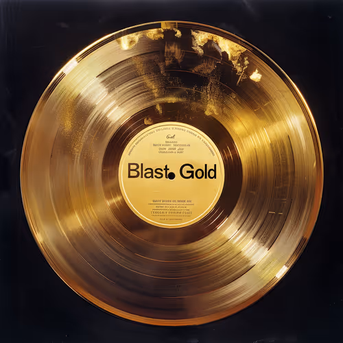 Blast gold vinyl record