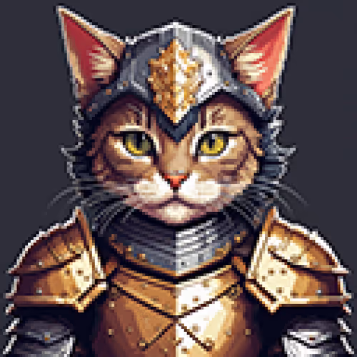 Pixel Blast Knight Cat