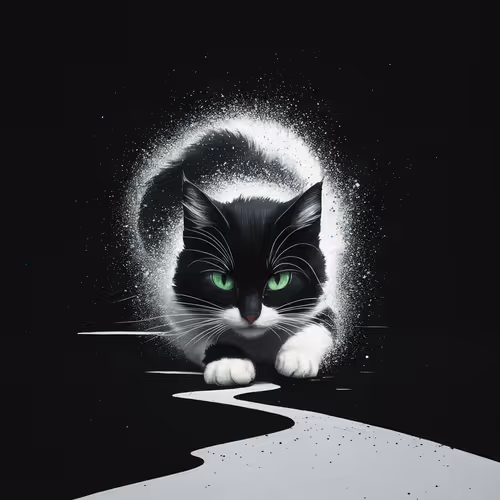 Black-white cat