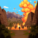 Ancient city blown up.