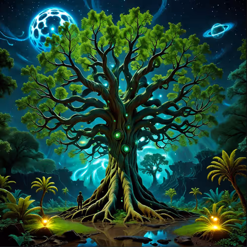 Celestial Reverie: Fusion of Dreams