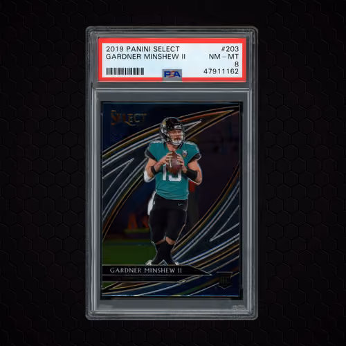 2019 Panini Select Gardner Minshew II #203 PSA 8
