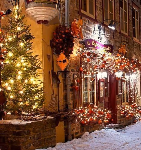 A house decorated for Christmas