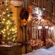 A house decorated for Christmas