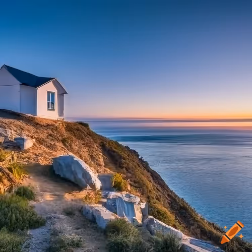 A minimalist house on the hill