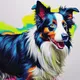 Neon Blast Border Collie