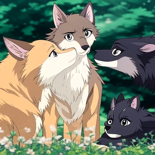 family of wolves