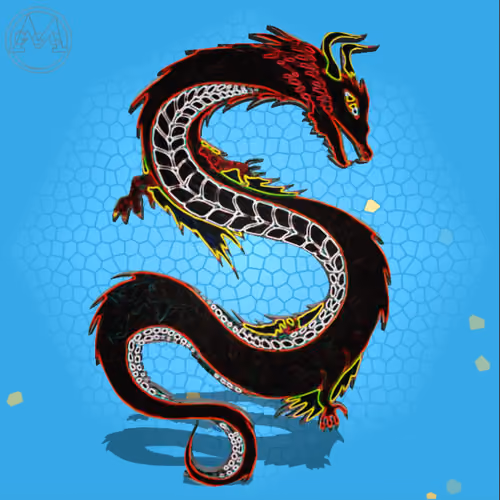 Crypto Dragon Neon 2️⃣ #001