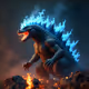 Godzilla With Blue Fire