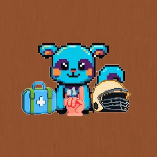Pixel Squirrel Football#2