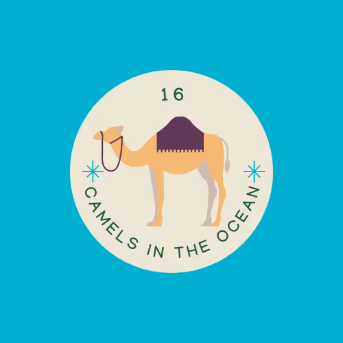 16 Camels in the Ocean
