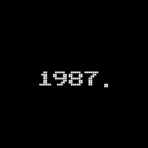 1987 VideoGames Title in Arcade Typography.