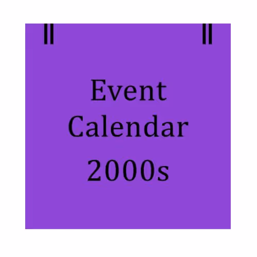 2000s event calendar - old