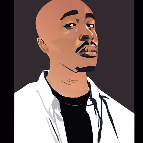 2pac portrait - old