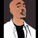 2pac portrait - old