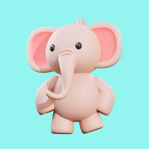 3D Cute Elephant