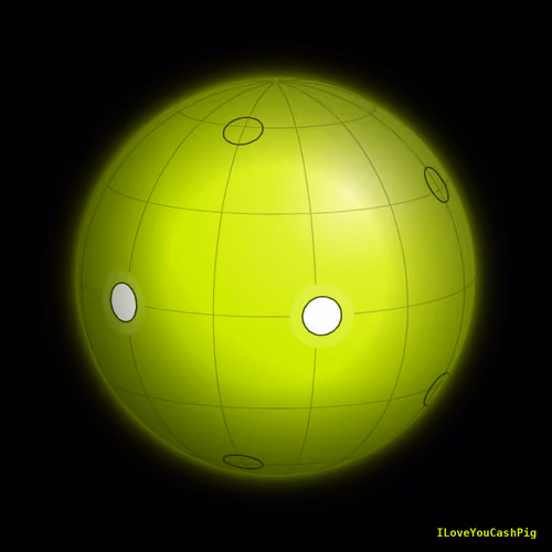 3D Game CCFF00 Spheres