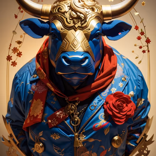 3D Japanese Bull Art
