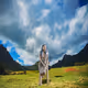 3D Model Leopard Dress in a Forest and Volcanoes