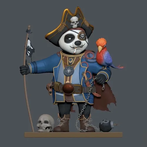 3D Pirate Panda