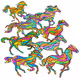 8 Abstract horse collection