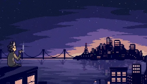 8-bit sea town