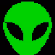8-bit alien head - old