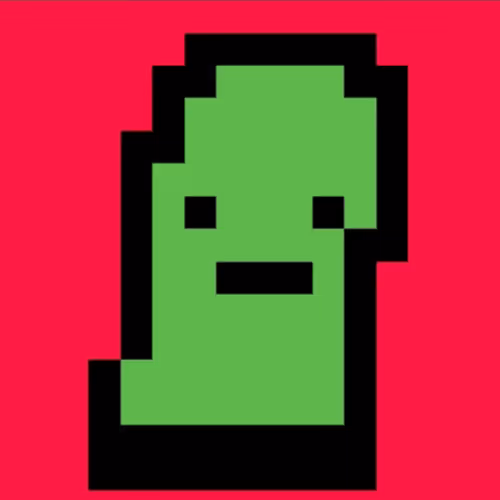 8 bit green caterpillar