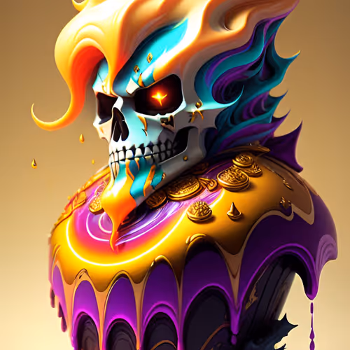 A BOWL OF ICE-CREAM SKULL