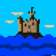 A Castle in the Ocean pixel art