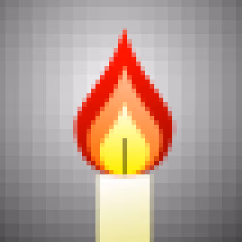 A Delicate Lit Candle